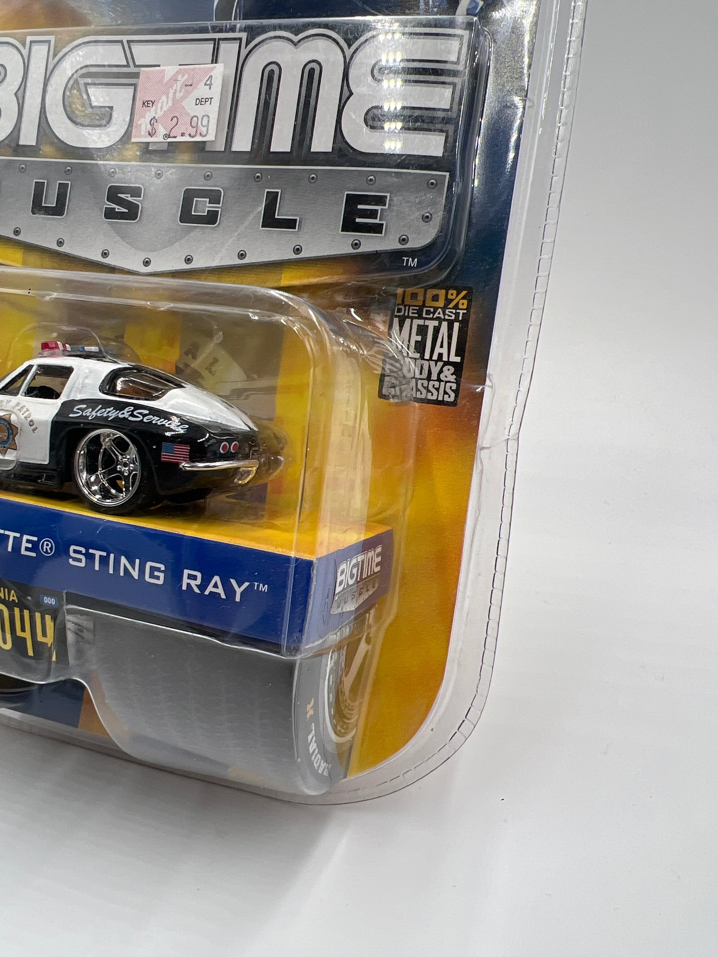 Jada Dub City Big Time Muscle #44 63 Chevy Corvette Sting Ray Police Dented Blister 184H