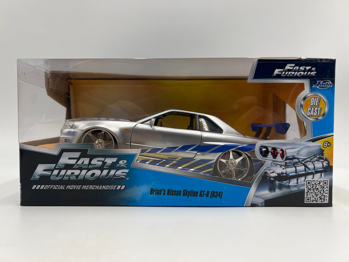 Jada 1/24 Scale Fast & Furious Brians Nissan Skyline GT-R R34