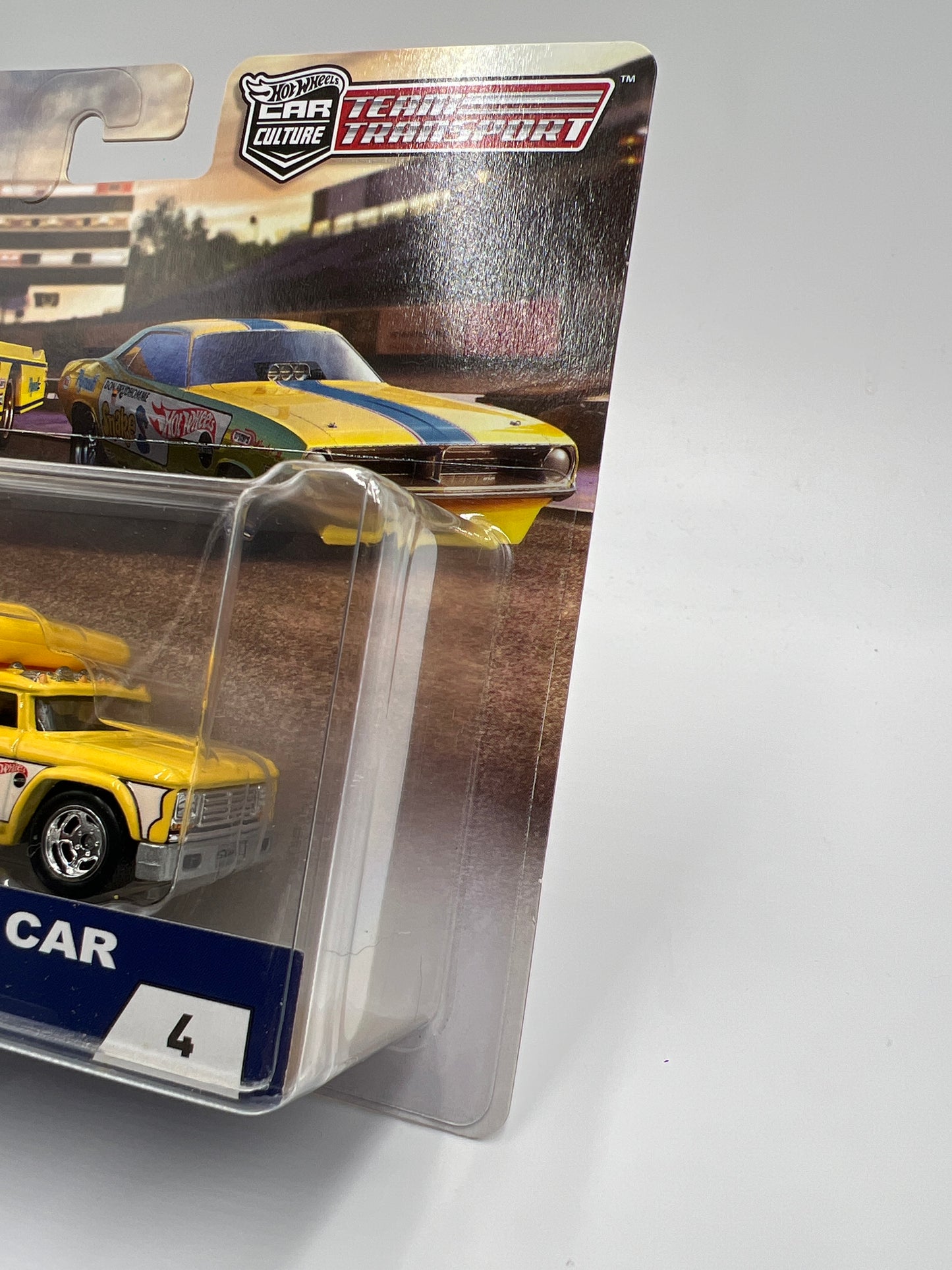 Hot Wheels Car Culture Team Transport #4 72 Plymouth Cuda Funny Car Snake & Retro Rig W/Protector
