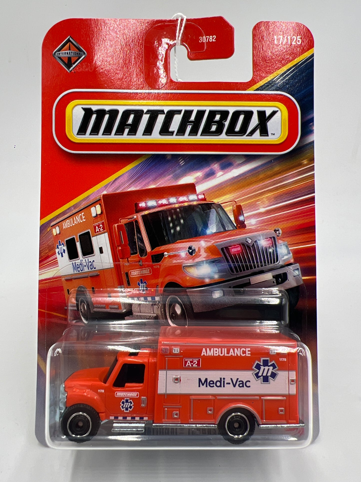 2026 Matchbox #17 International Terrastar Ambulance Orange