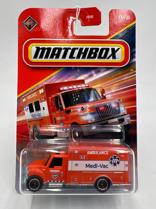 2026 Matchbox #17 International Terrastar Ambulance Orange