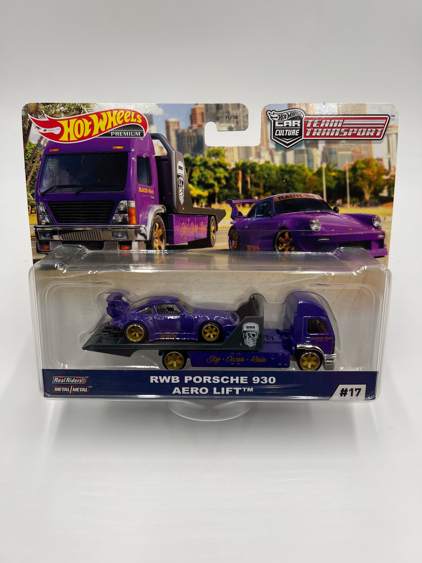 2019 HW Team Transport #17 RWB Porsche 930 & Aero Lift Purple W/Protector