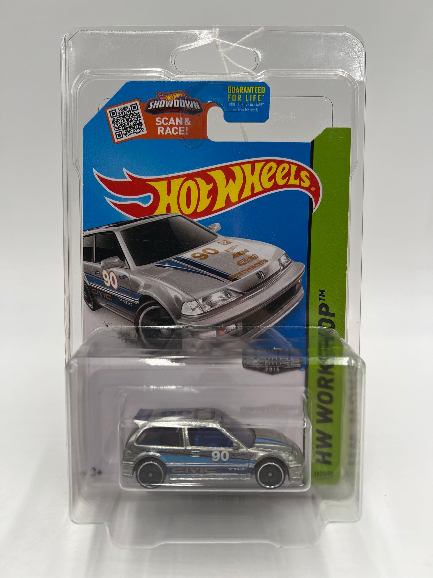 2015 Hot Wheels Walmart Exclusive Zamac 9 #197 90 Honda Civic EF W/Protector