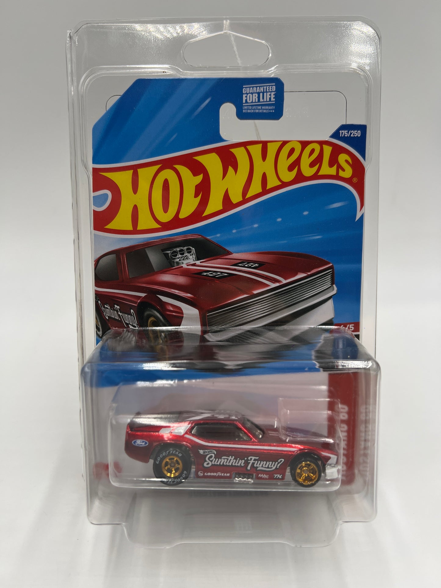2025 Hot Wheels H Case Super Treasure Hunt #175 71 Mustang Funny Car Red W/Protector