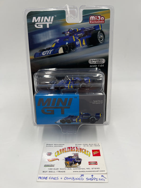 Mini GT Mijo Exclusives #488 Tyrell P34 #4 1976 Spanish GP Blue