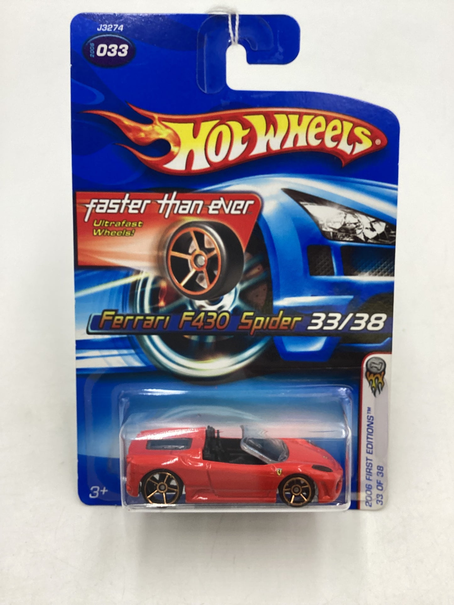 2006 Hot Wheels #033 Ferrari F430 Spider Red FTE