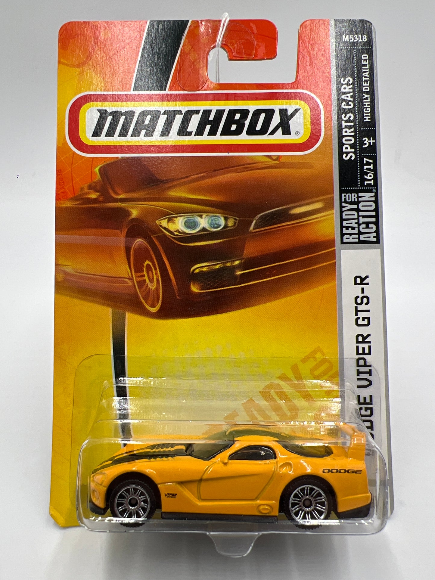 Matchbox Sports Cars #24 Dodge Viper GTS-R Yellow 217F