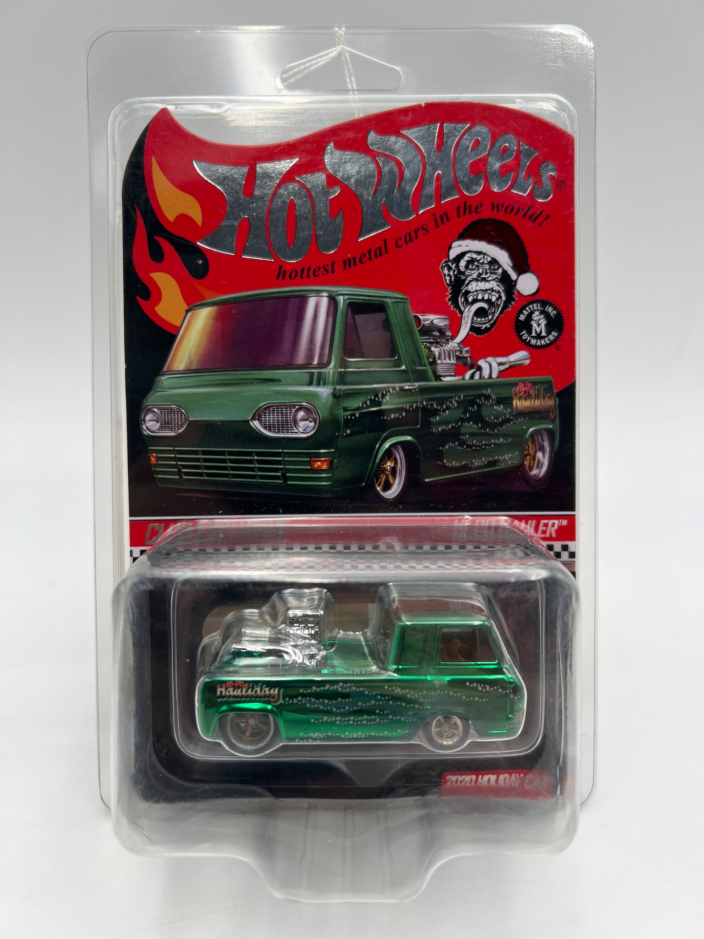 2020 Hot Wheels RLC Holiday Car Hi-Po Hauler Green Gas Monkey W/Protector