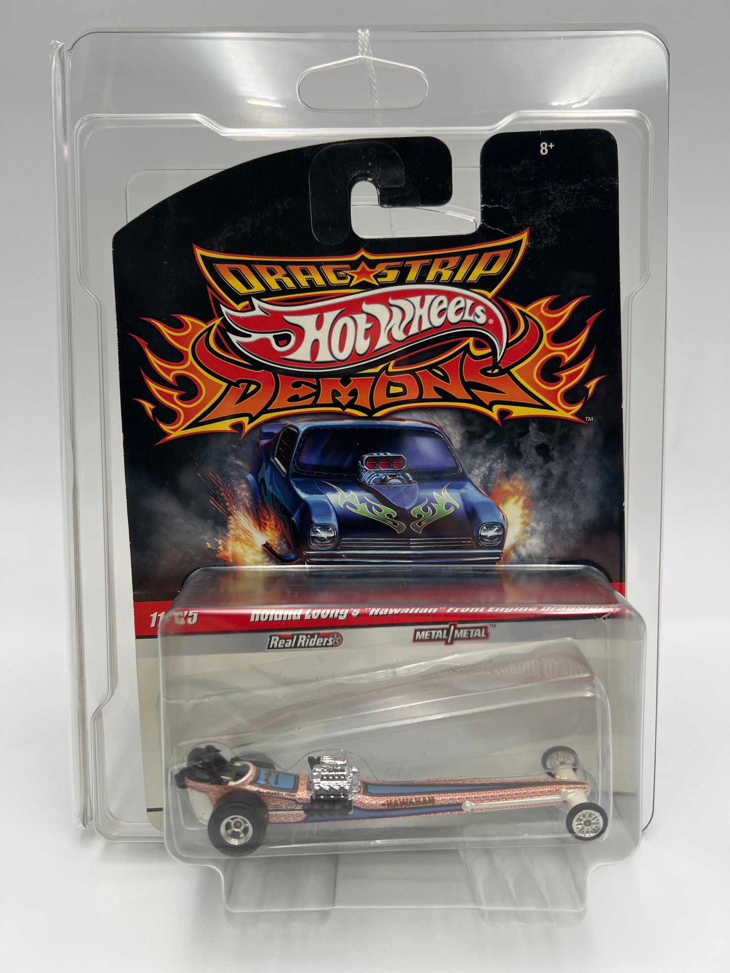 Hot Wheels Drag Strip Demons #11 Roland Leongs Hawaiian Front Engine Dragster W/Protector