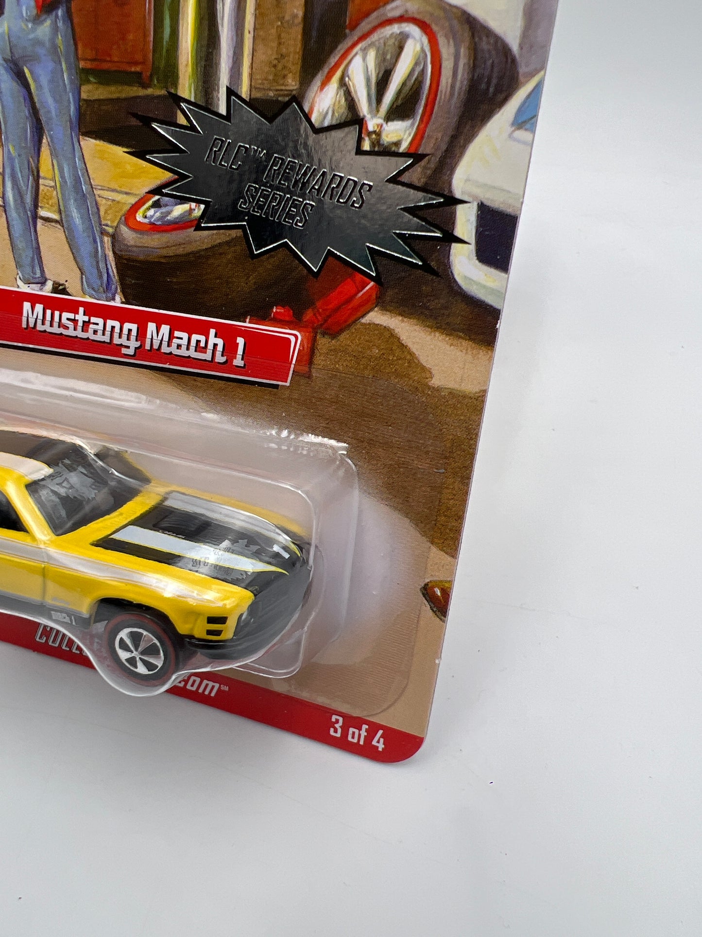 2007 Hot Wheels RLC Rewards Series #3 Mustang Mach 1 Yellow W/Protector