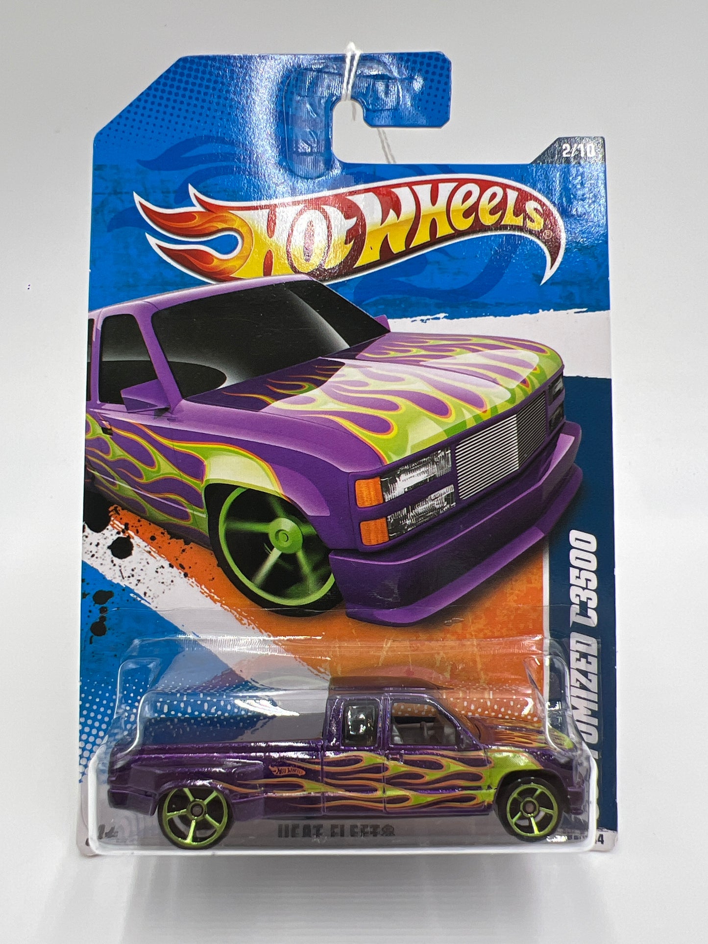 2011 Hot Wheels Heat Fleet #92 Customized C3500 Purple 16F