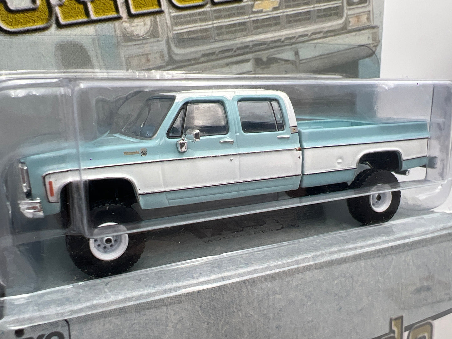 IXO Models 1978 Chevrolet K30 Crew Cab Fleetside Light Blue/White