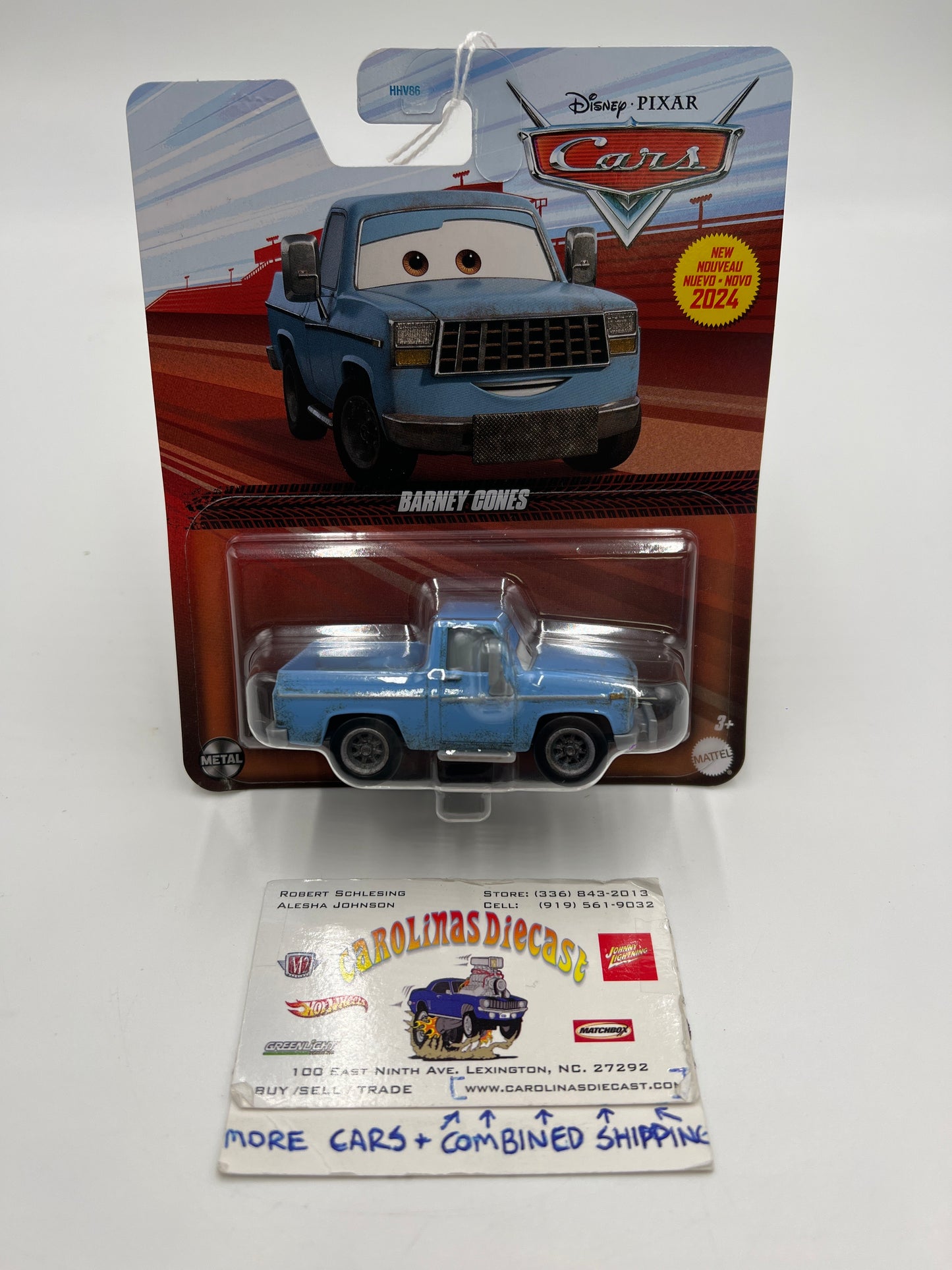 2024 Disney Pixar Cars Barney Cones Light Blue 141A