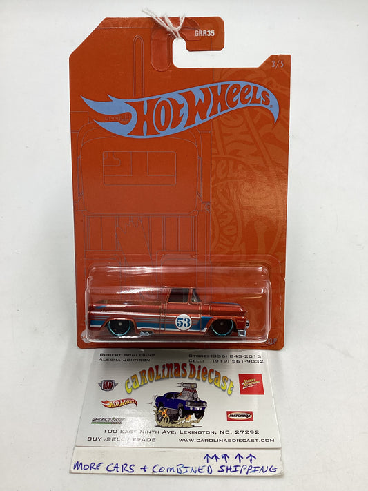 2021 Hot wheels 53rd anniversary Orange and blue Custom 62 Chevy Pickup 158B