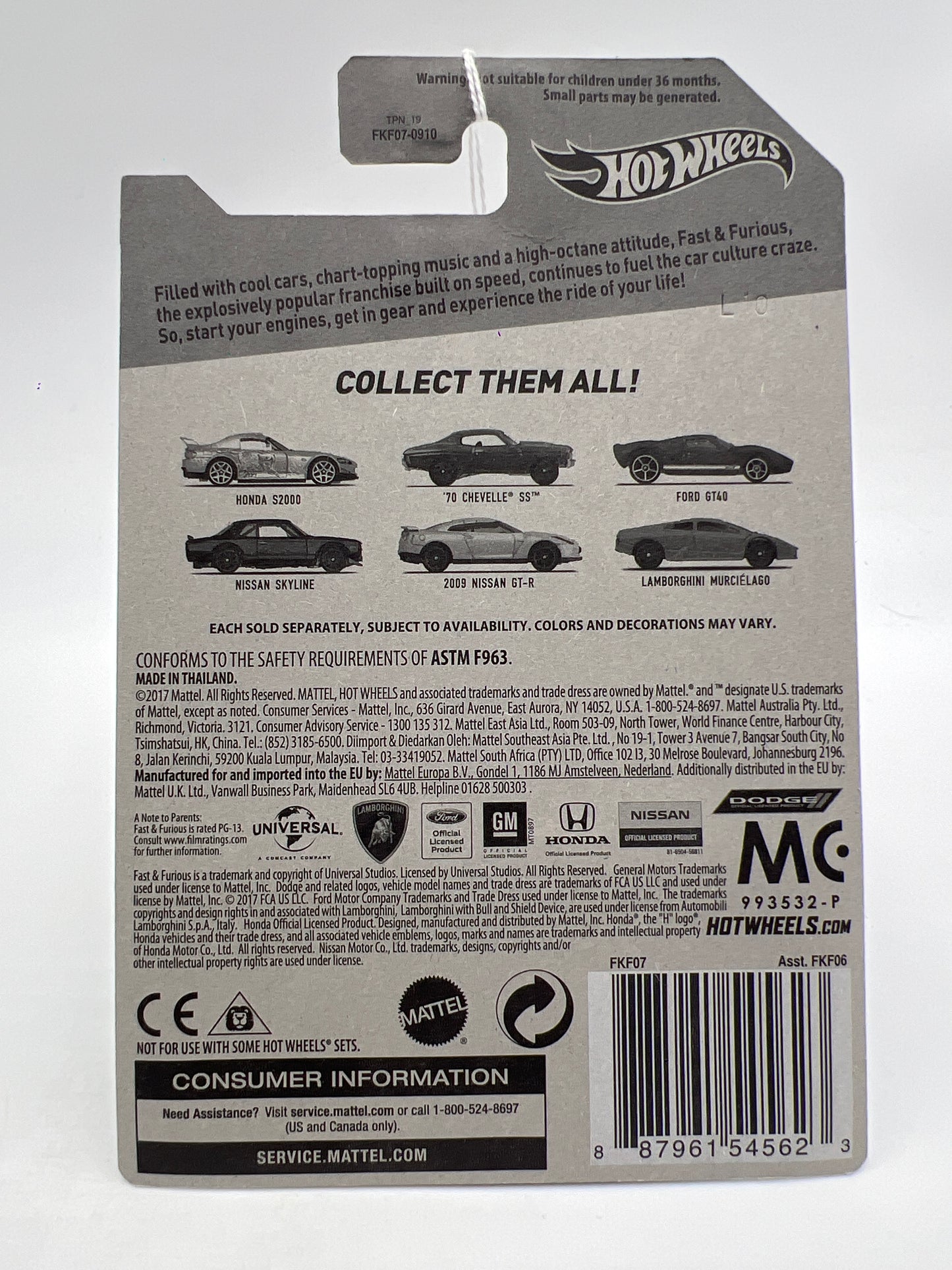 Hot Wheels Fast and Furious #2 2/6 70 Chevelle SS Gray