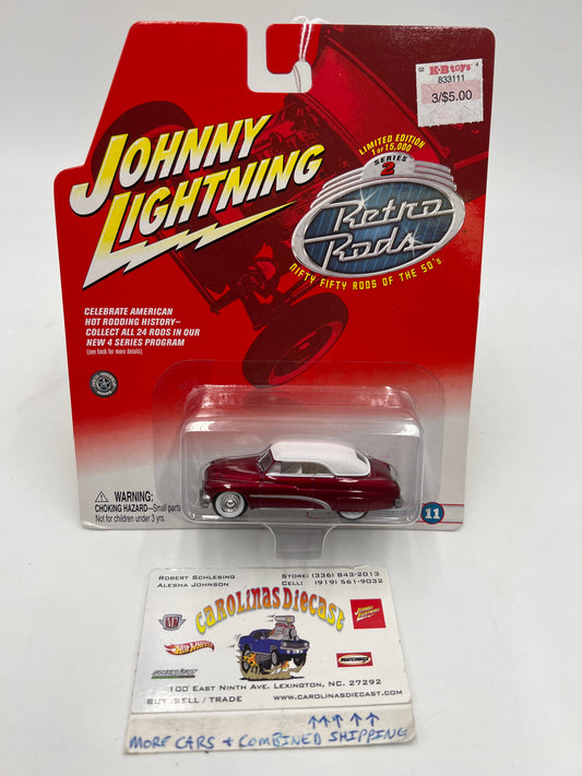 Johnny Lightning Retro Rods #11 51 Mercury Convertible Red 219H