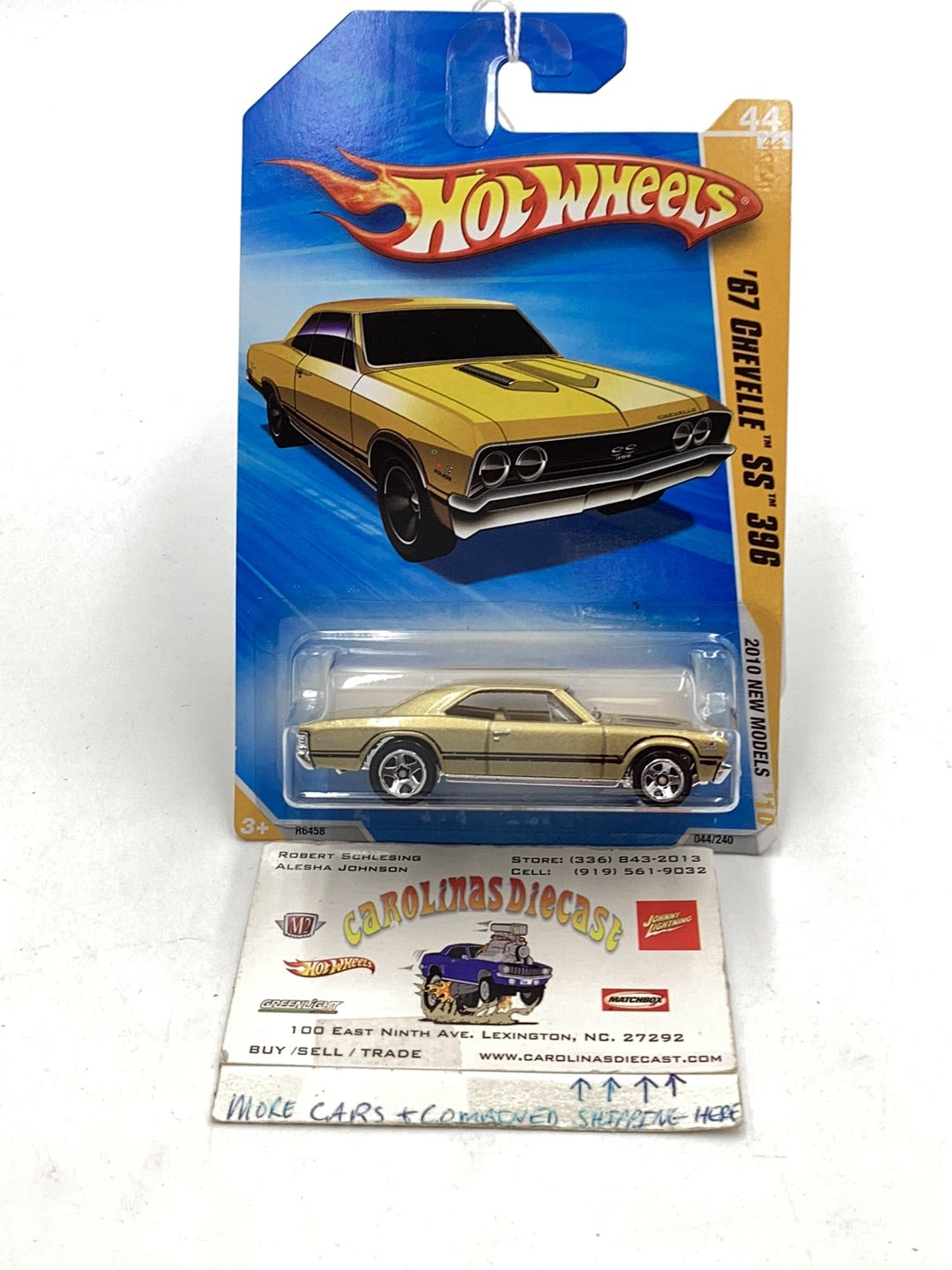 2010 Hot Wheels new models #44 67 Chevelle SS 396 gold 18C