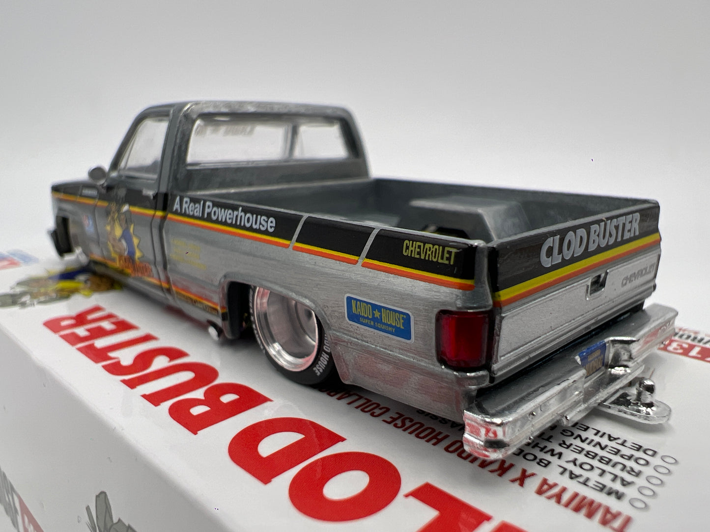 Mini GT x Kaido House #130 CHASE Chevrolet Silverado Tamiya x Kaido House Clod Buster Orange