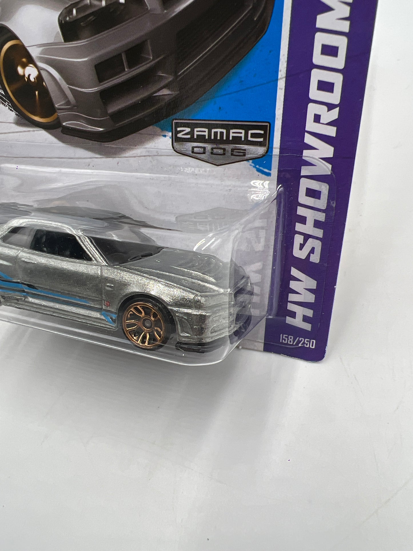 2013 Hot Wheels Showroom #158 Zamac Nissan Skyline GT-R R34 HTF W/Protector