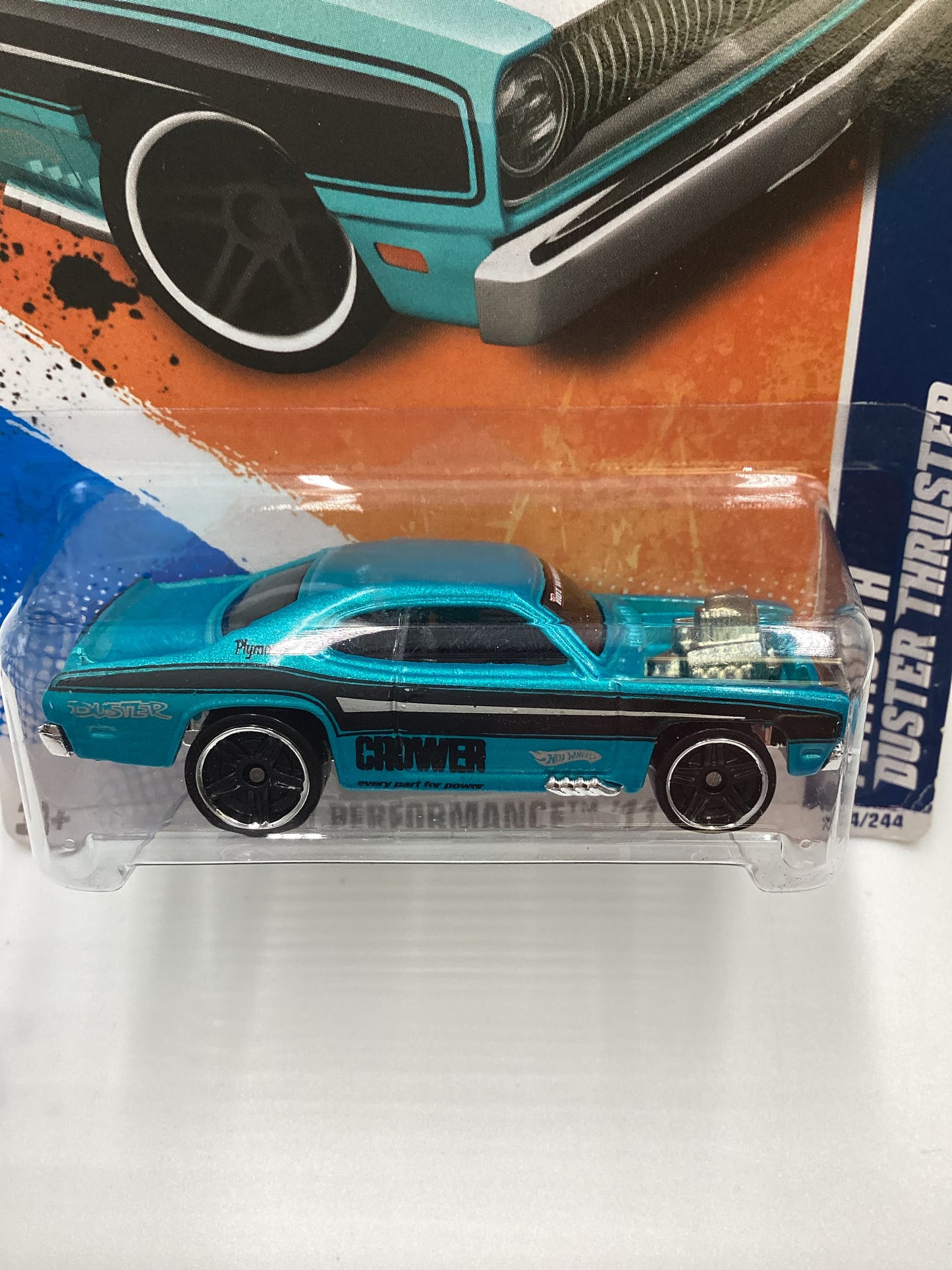 2011 Hot Wheels #134 Plymouth Duster Thruster Blue