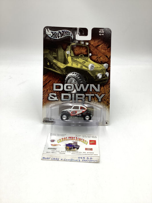 Hot Wheels Down & Dirty 2/4 White Volkswagen Baja Bug