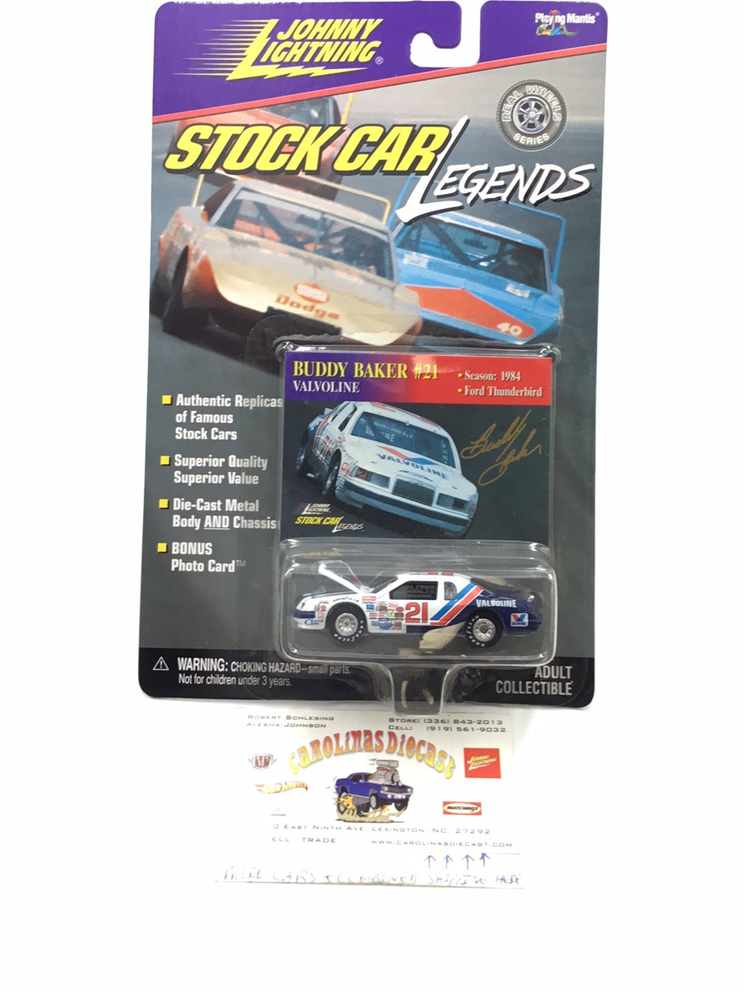 Johnny lightning Stock Car Legends #21 Buddy Baker Ford Thunderbird 210G