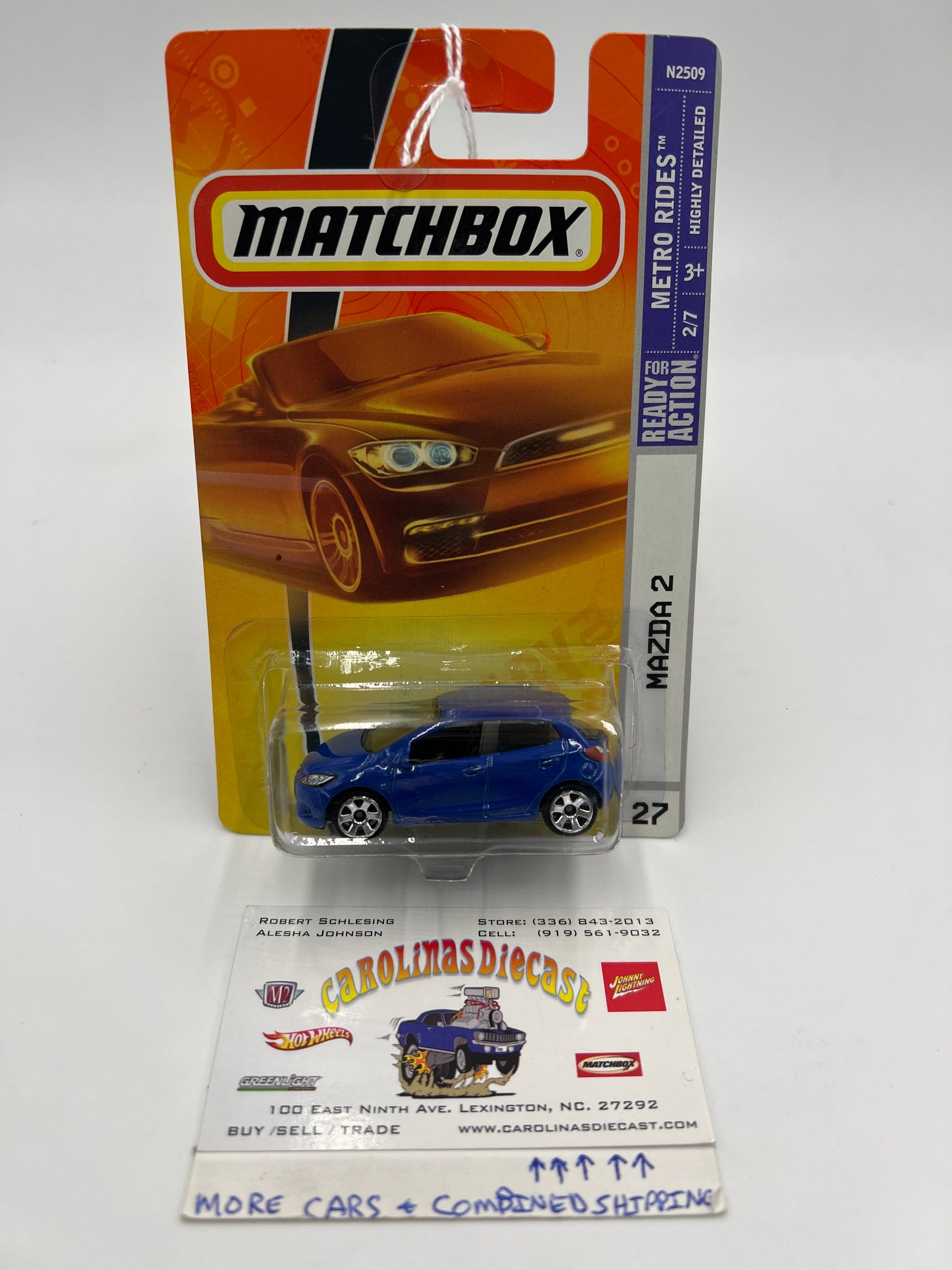 Matchbox #27 Metro Rides Mazda 2 Blue SR