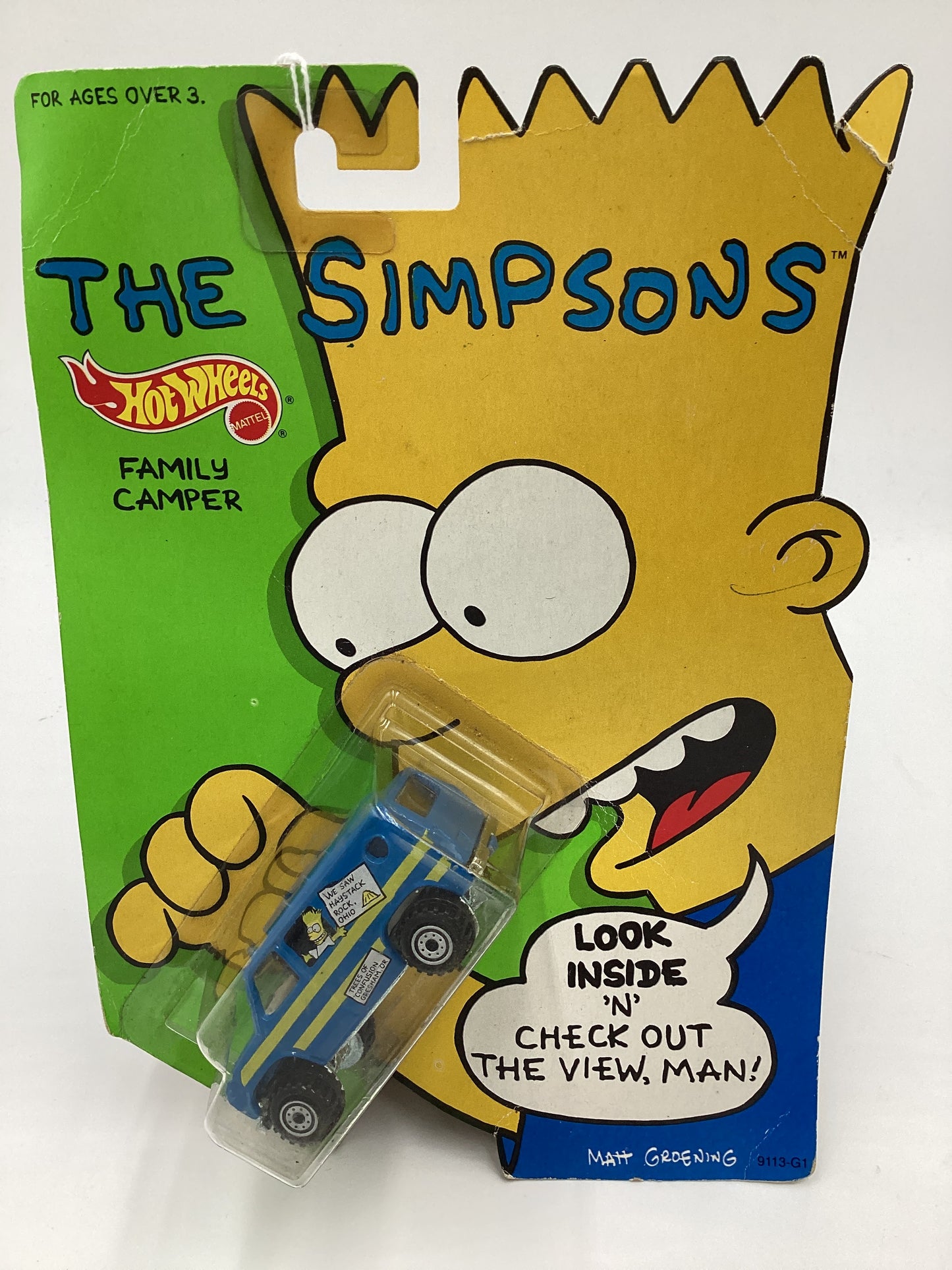 1990 Hot Wheels The Simpson Family Camper Blue