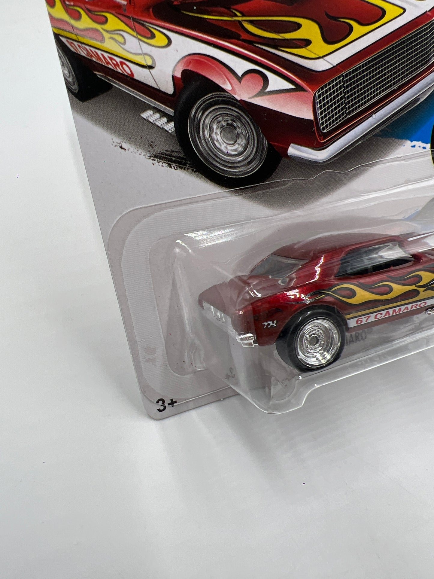 2017 Hot Wheels Super Treasure Hunt 67 Camaro Red W/Protector