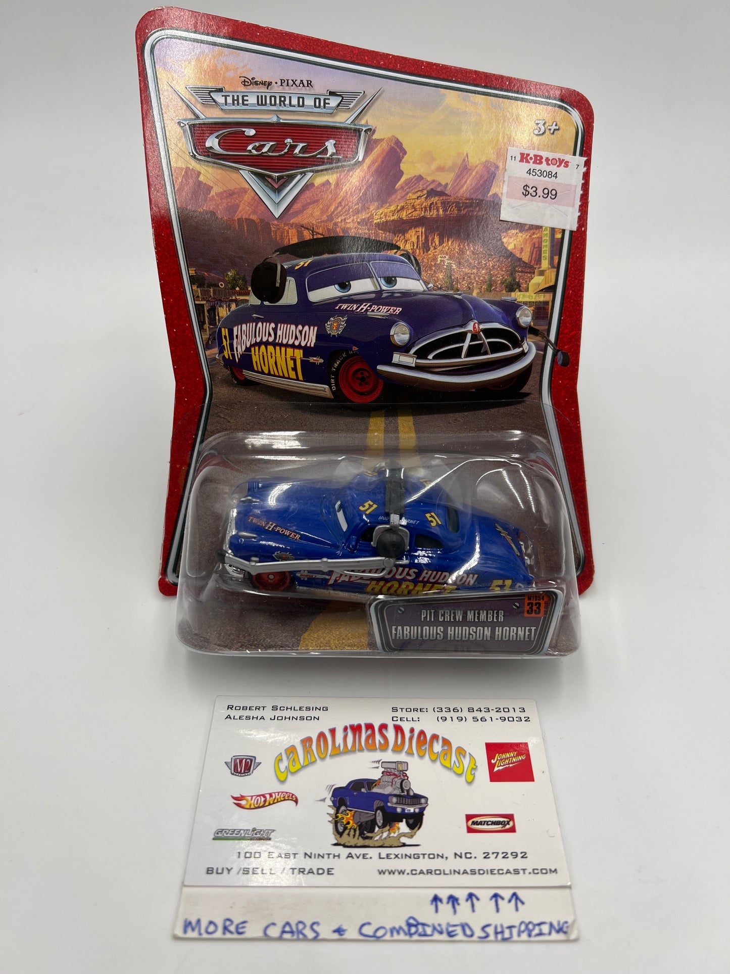 Disney Pixar The World Of Cars #33 Pit Crew Member Fabulous Hudson Hornet Blue 140A