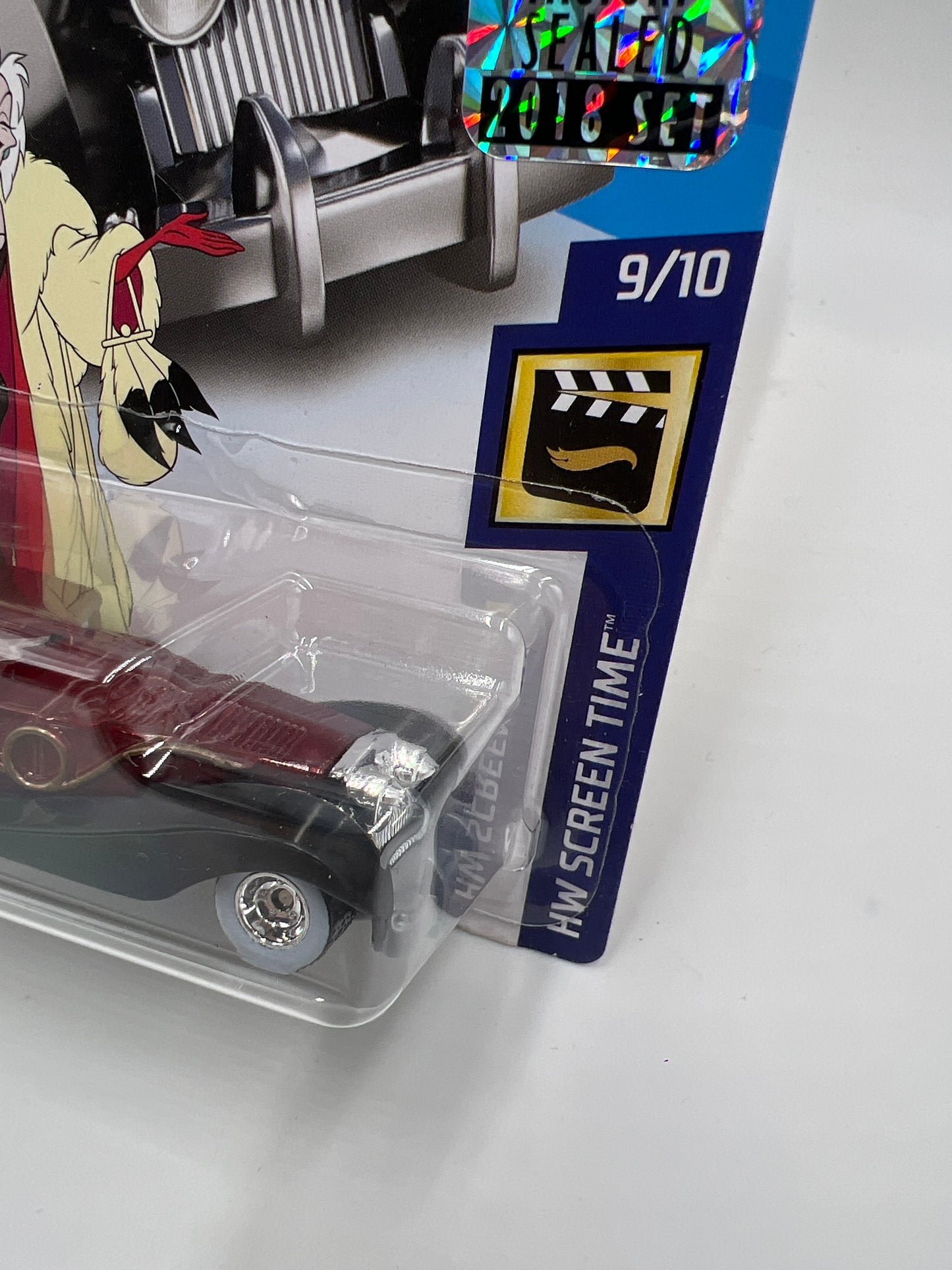 2018 Hot Wheels Factory Sealed Super Treasure Hunt Cruella De Vil Red W/Protector