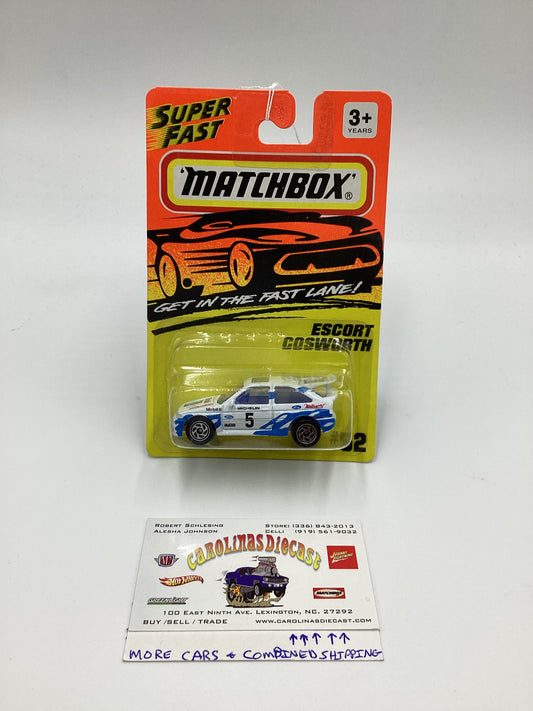 Matchbox Super Fast Get In The Fast Lane #52 Escort Cosworth White 207B