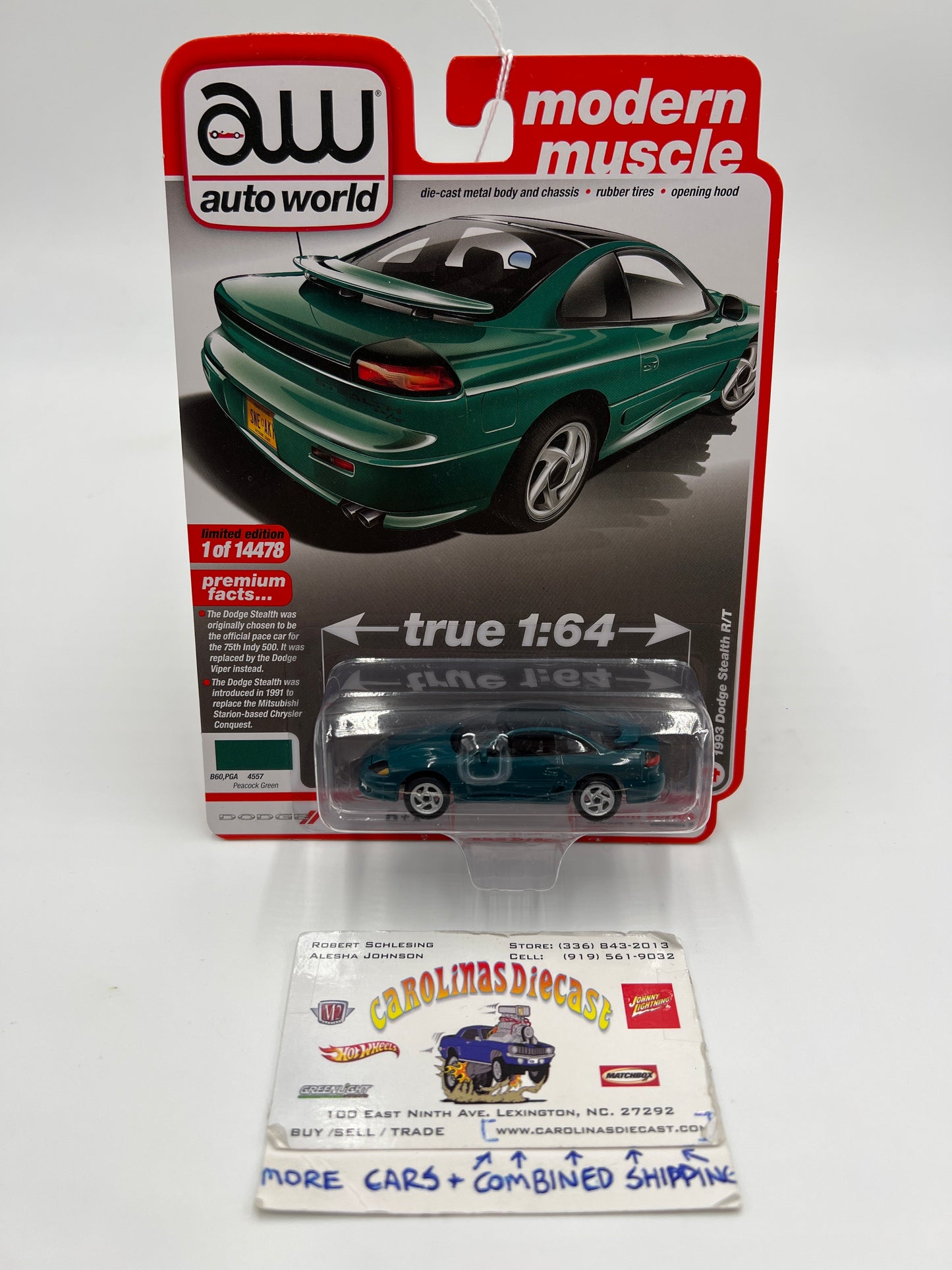 Auto World Modern Muscle Release 4 Version B 1993 Dodge Stealth R/T Peacock Green 221E