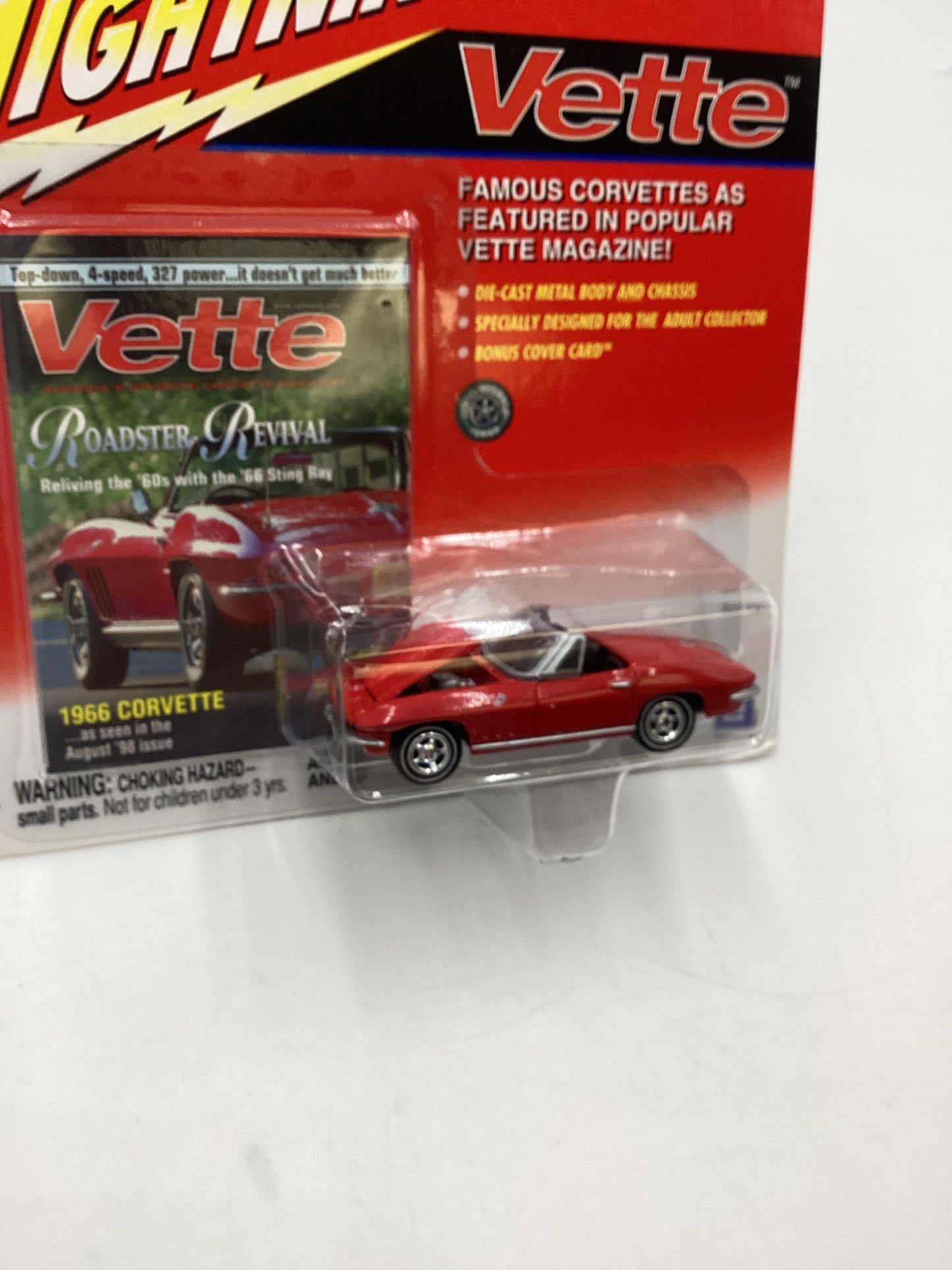 Johnny Lightning Vette Roadster Revival 1966 Corvette Red 185B