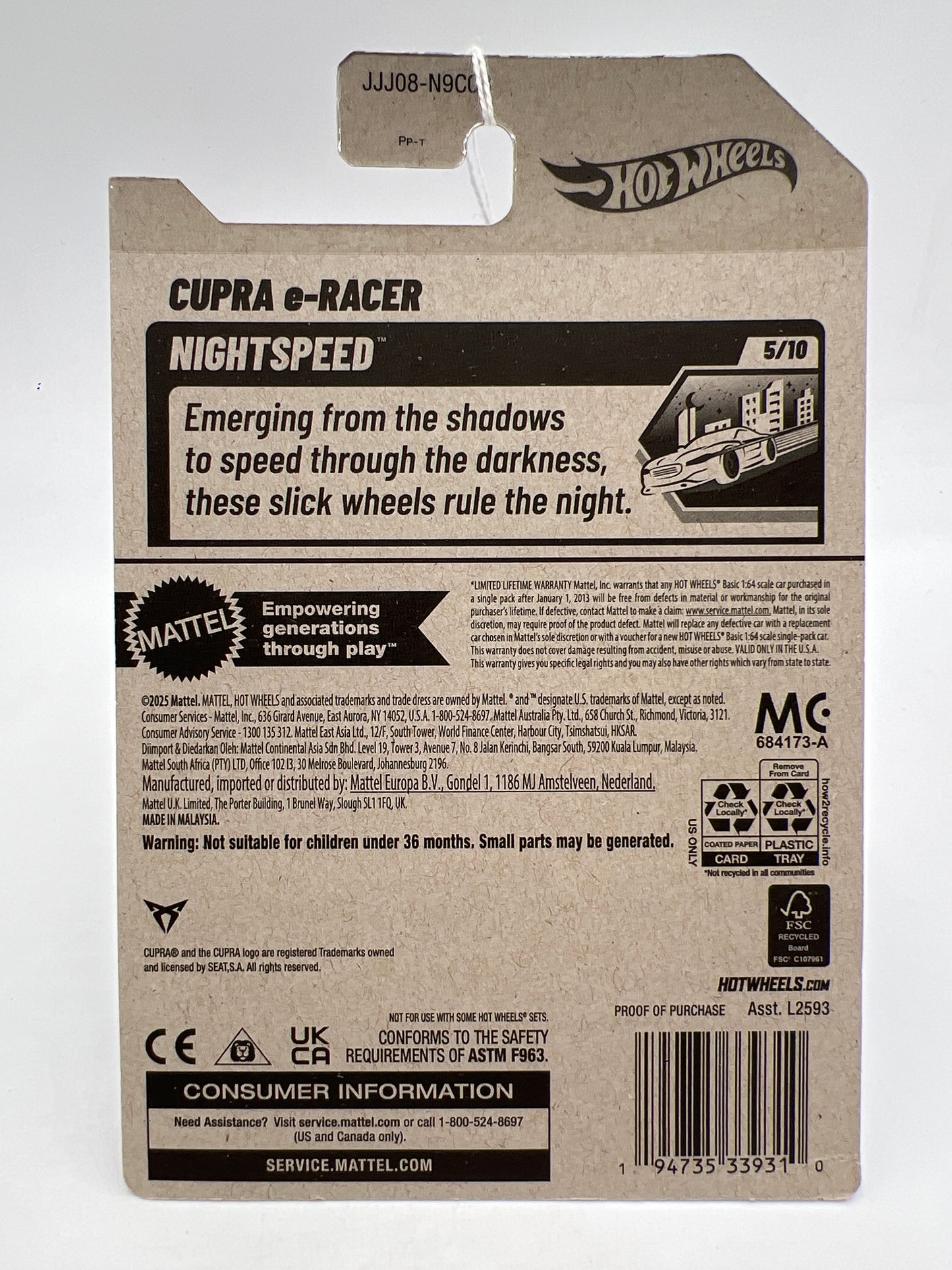 2026 Hot Wheels B Case Nightspeed #37 Cupra e-Racer 56H