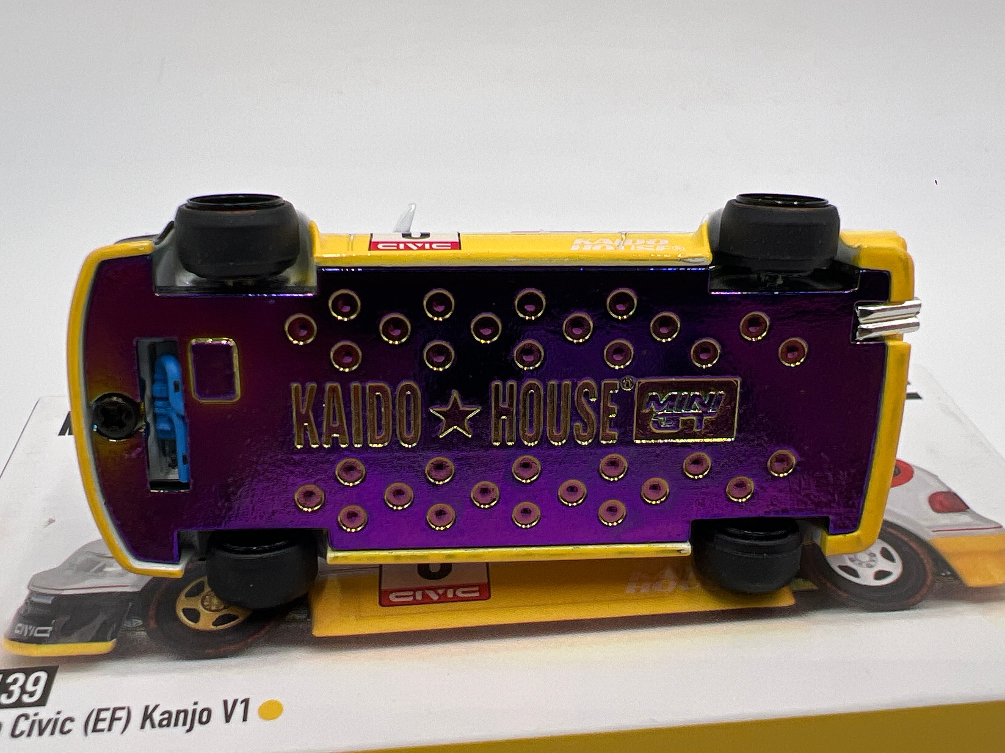 限定MINIGT KAIDO★HOUSE EF KANJO 139 チェイス Mini GT Kaido House #139 Honda Civic EF Kanjo V1 White/Yellow