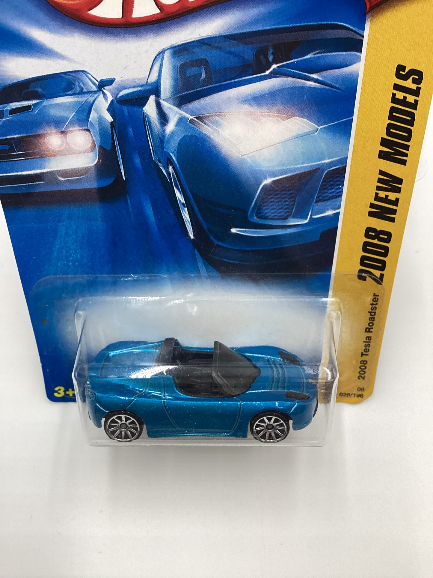 2008 Hot Wheels #026 2008 Tesla Roadster Blue 48D