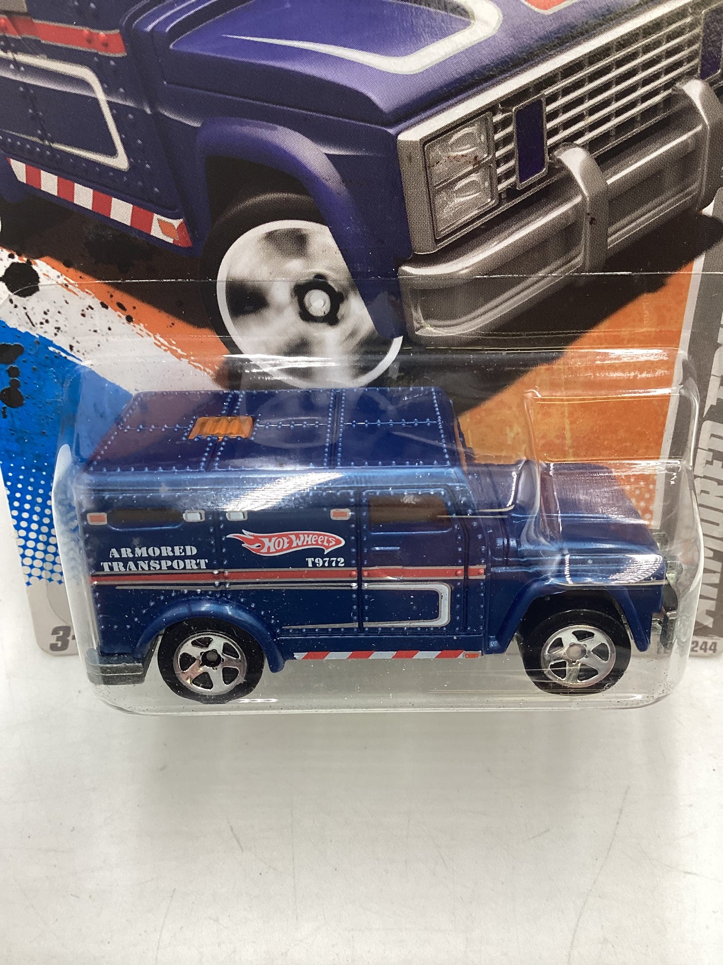 2011 Hot Wheels #229 Armored Truck Blue 45i