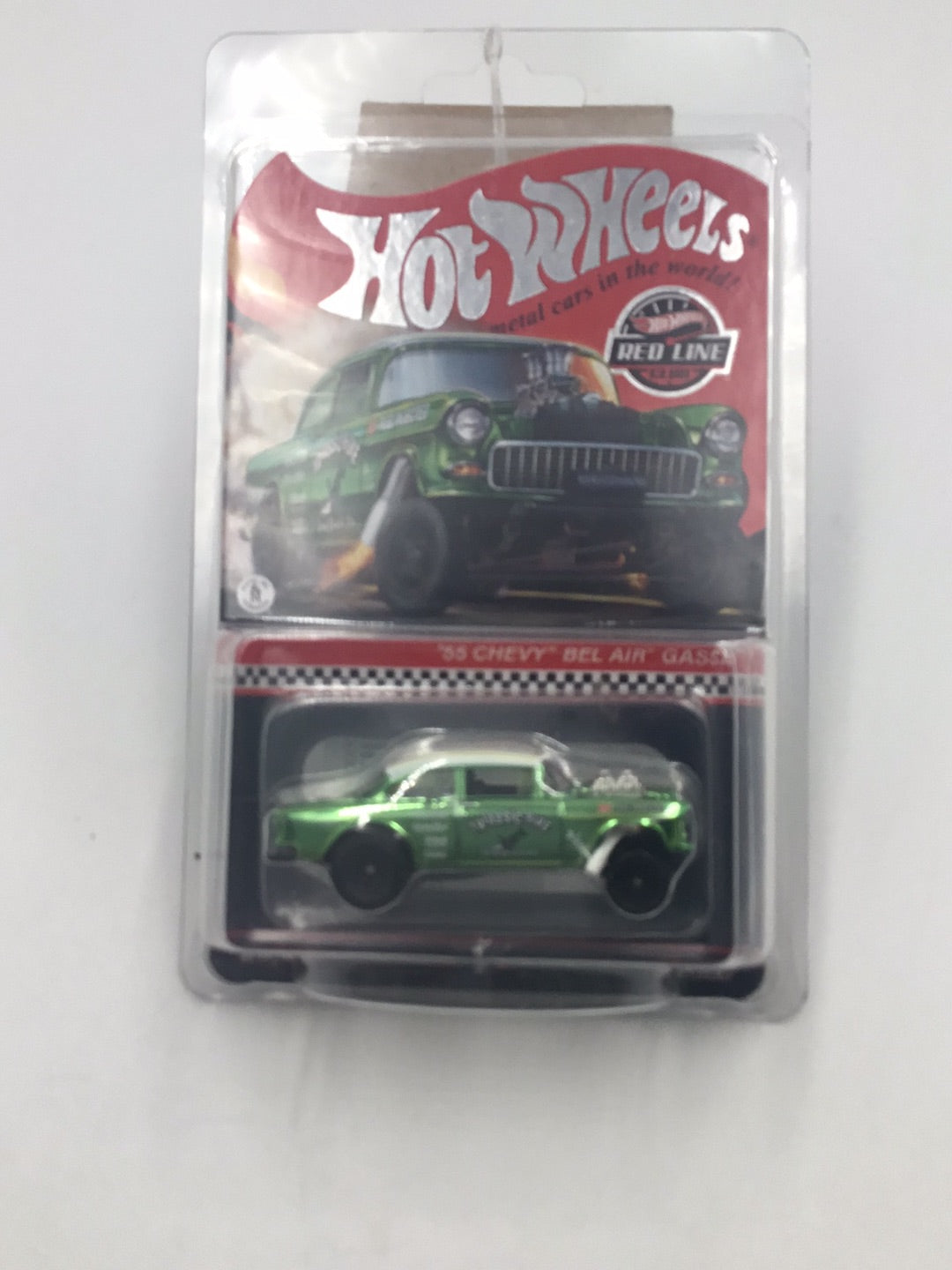 Hot wheels redline club 55 Chevy Bel Air Gasser with protector