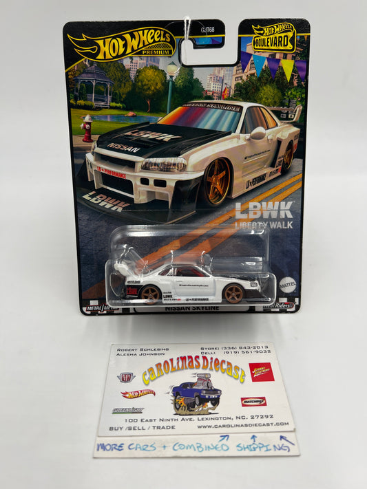 Hot Wheels Premium Boulevard Gold Label LBWK LB-ER34 Super Silhouette Nissan Skyline White 265B