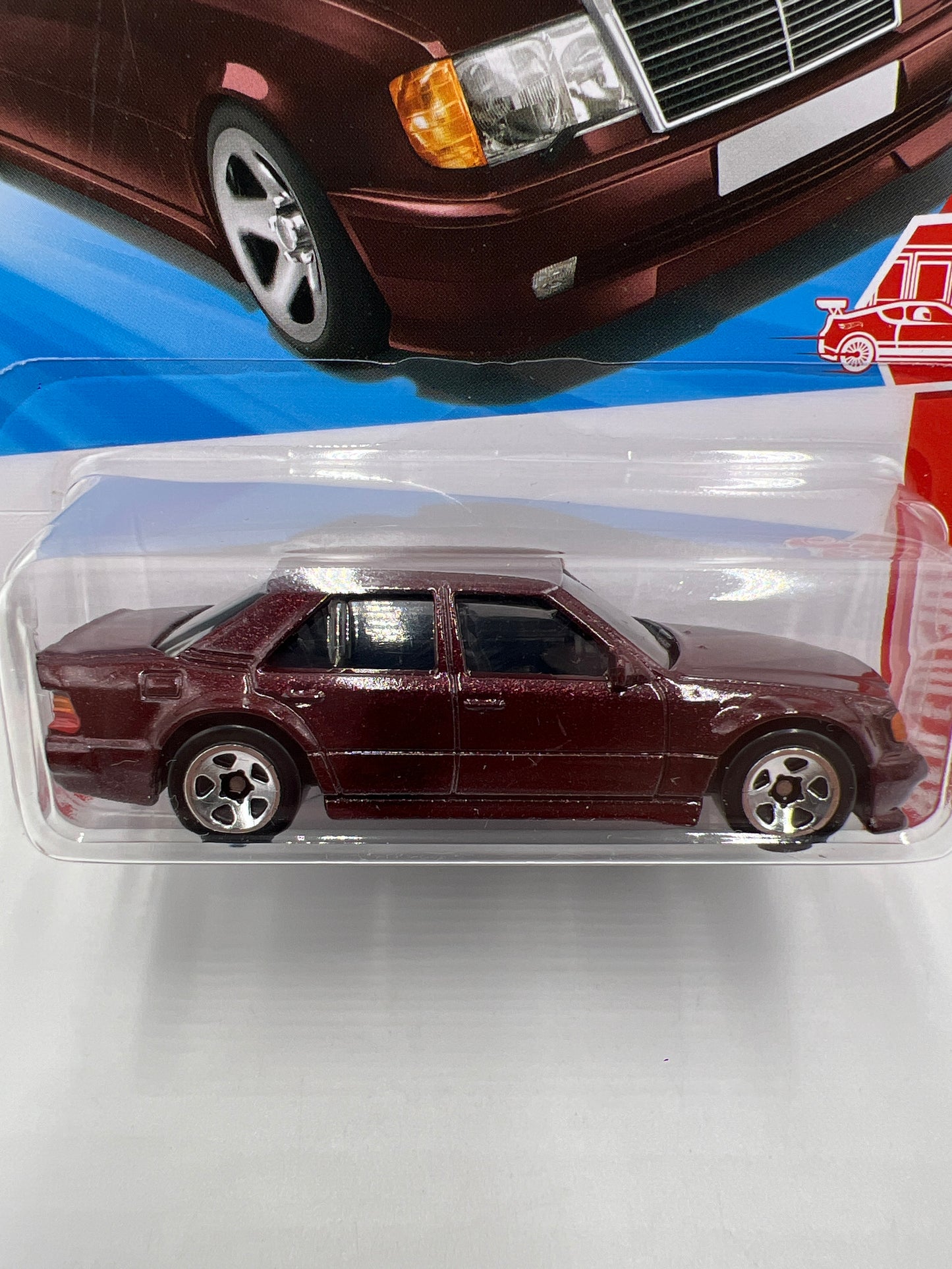 2025 Hot Wheels F Case Target Red Edition #52 Mercedes-Benz 500 E Burgundy 149D