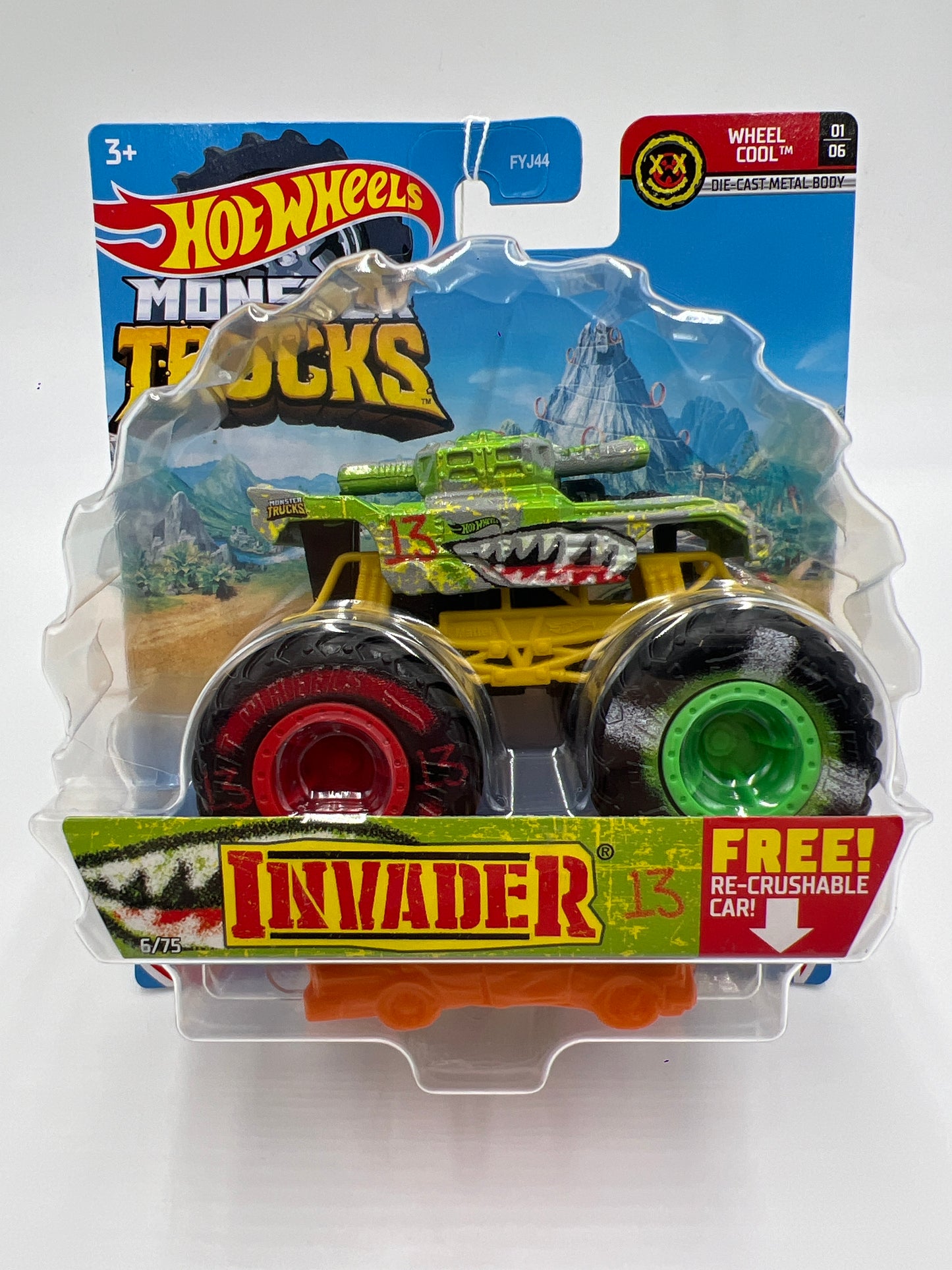 Hot Wheels Monster Trucks Wheel Cool #6 Invader 134C