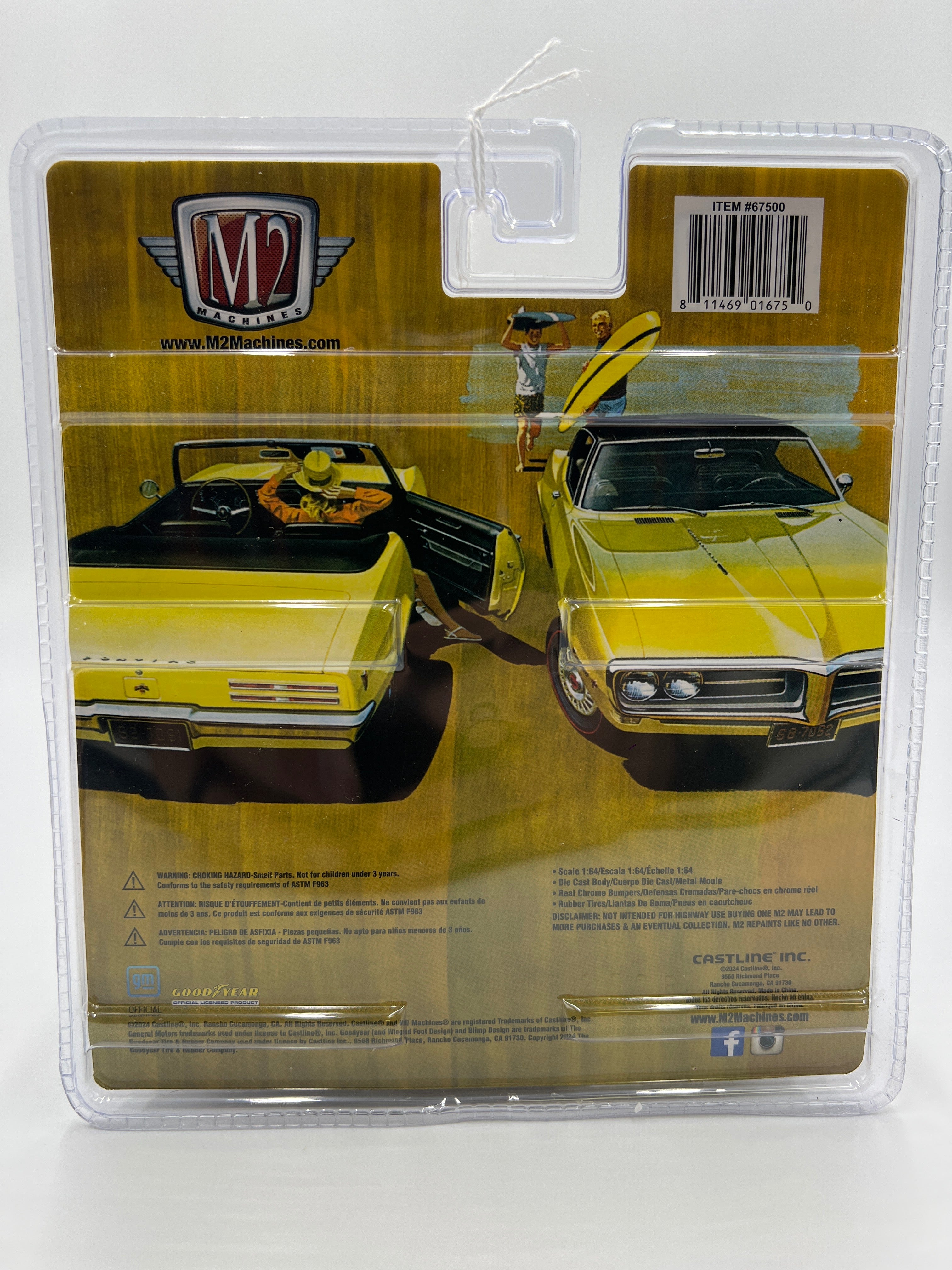 2024 M2 Machines Diorama R05 1968 Pontiac Firebird 400 H.O. Yellow