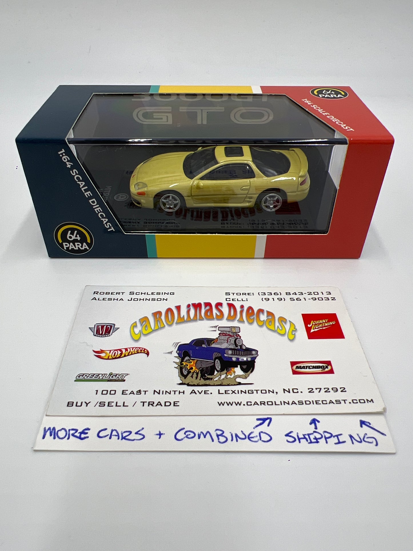 Para64 1:64 Scale Diecast Mitsubishi Motors Mitsubishi 3000GT GTO Martinique Yellow