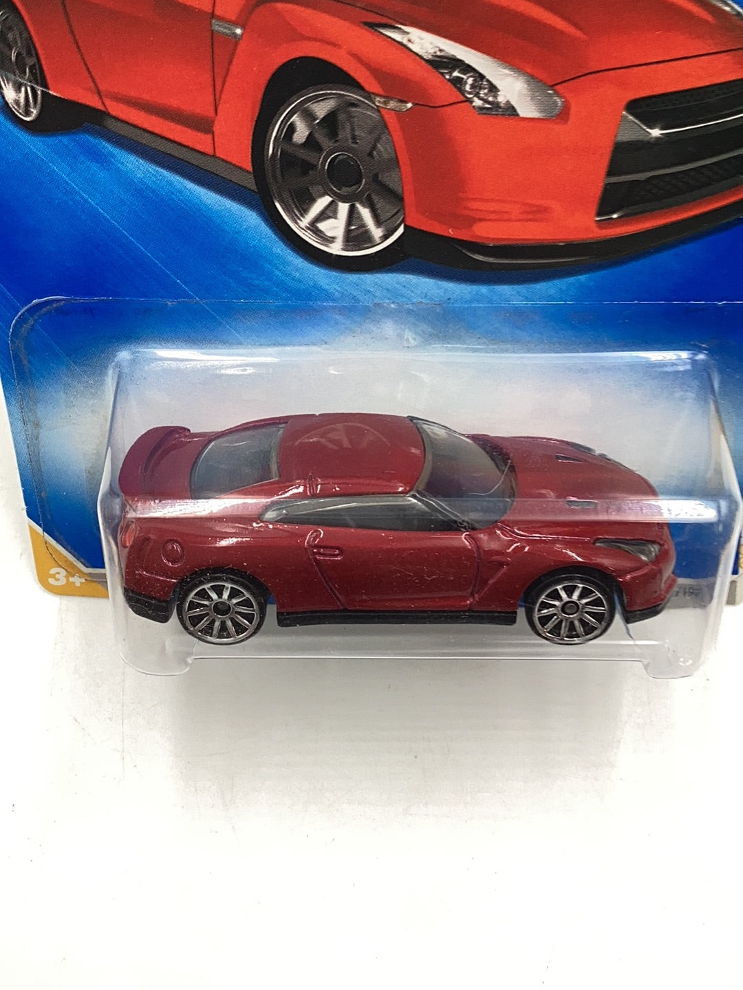 2009 Hot Wheels #1 2009 Nissan GT-R Red with protector