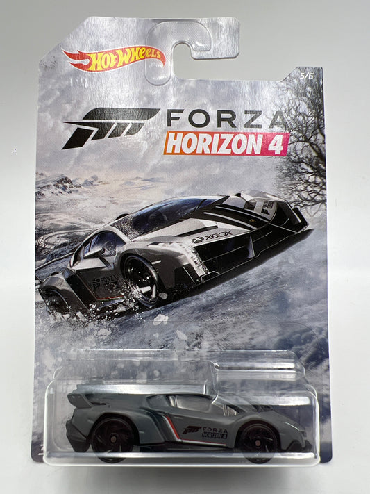 Hot Wheels Forza Horizon 4 #5 Lamborghini Veneno Gray 166A