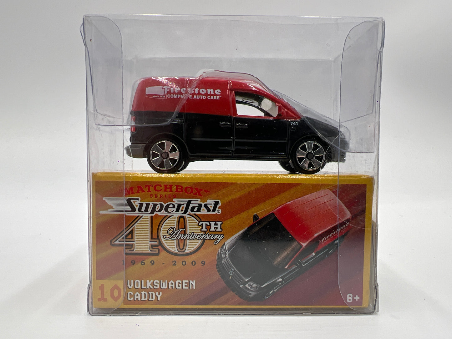 Matchbox Superfast 40th Anniversary #10 Volkswagen Caddy Firestone Black/Red