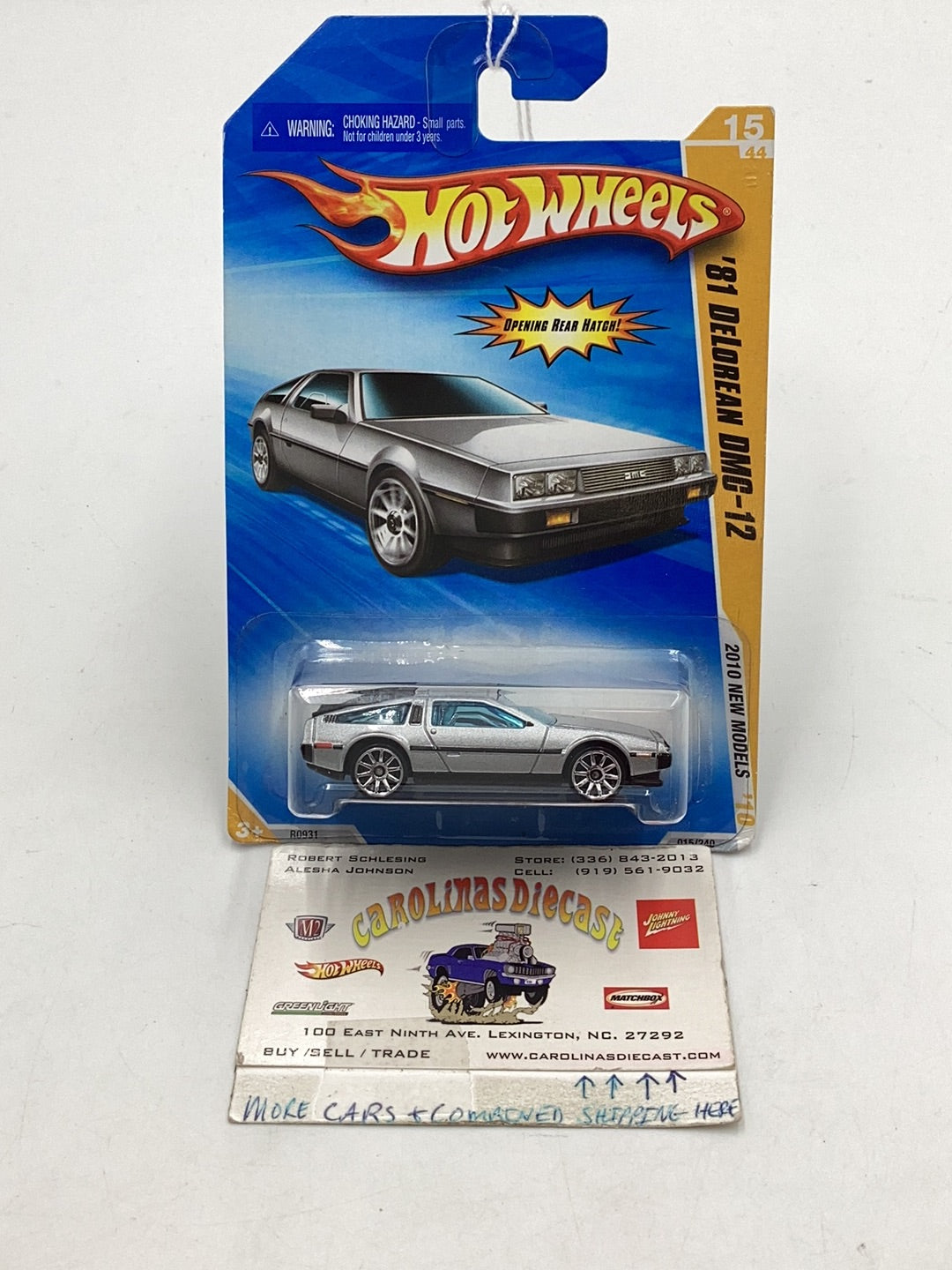 2010 Hot Wheels #15 81 DeLorean DMC-12 silver 60A