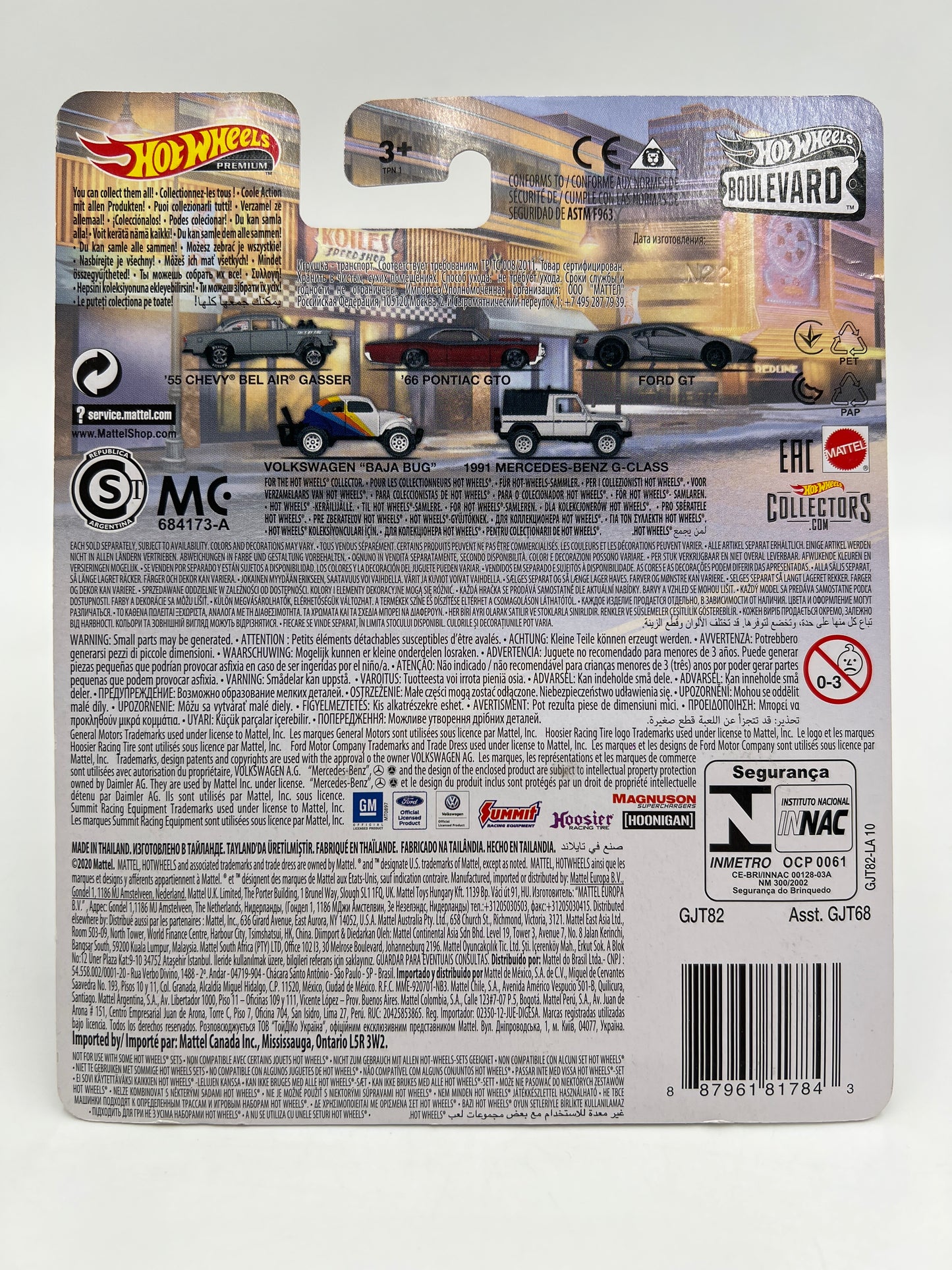 Hot Wheels Premium Boulevard #11 55 Chevy Bel Air Gasser Primer Gray W/Protector