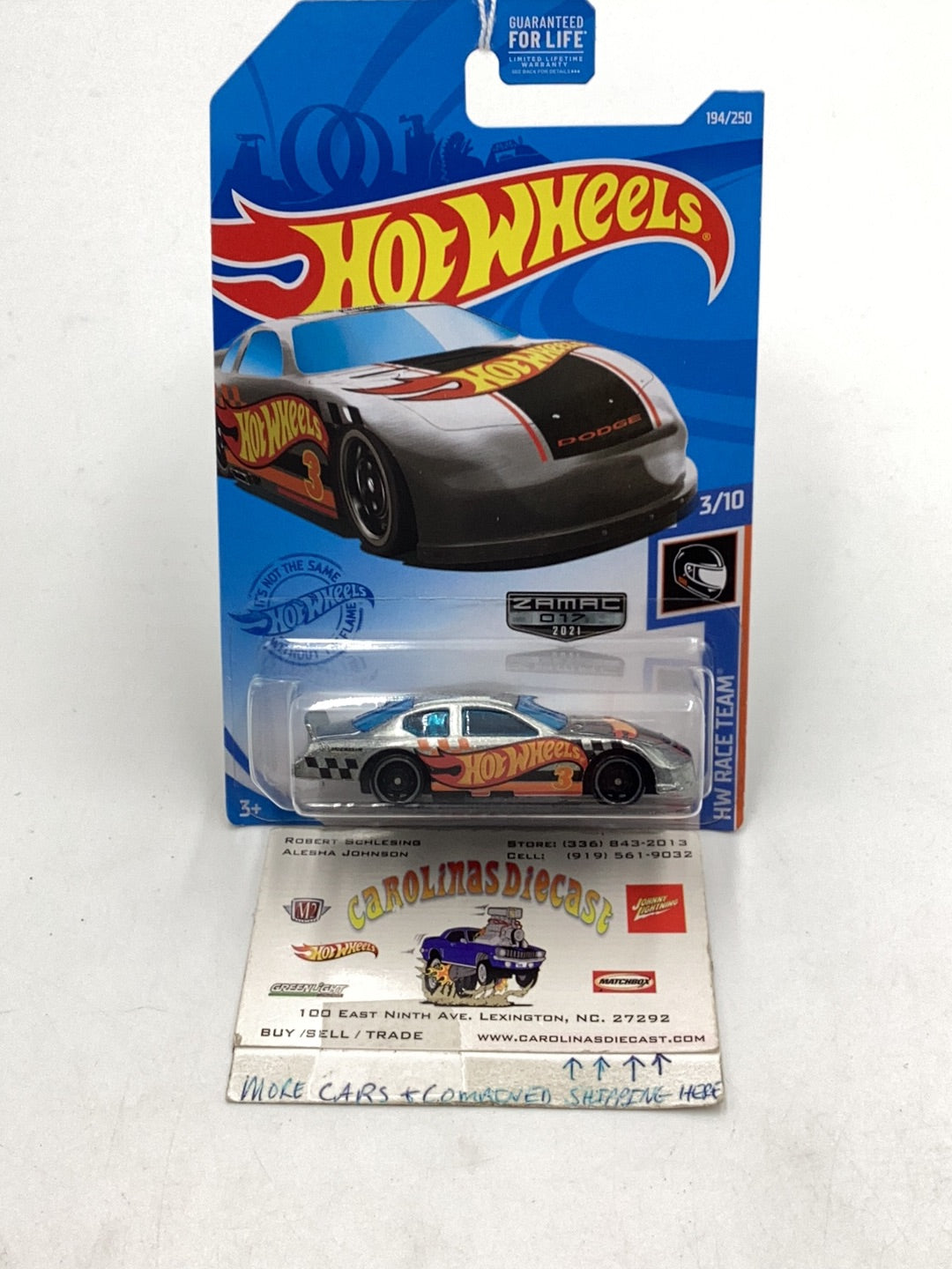 2021 Hot Wheels Zamac #194 Dodge Charger Stock Car #17 145C